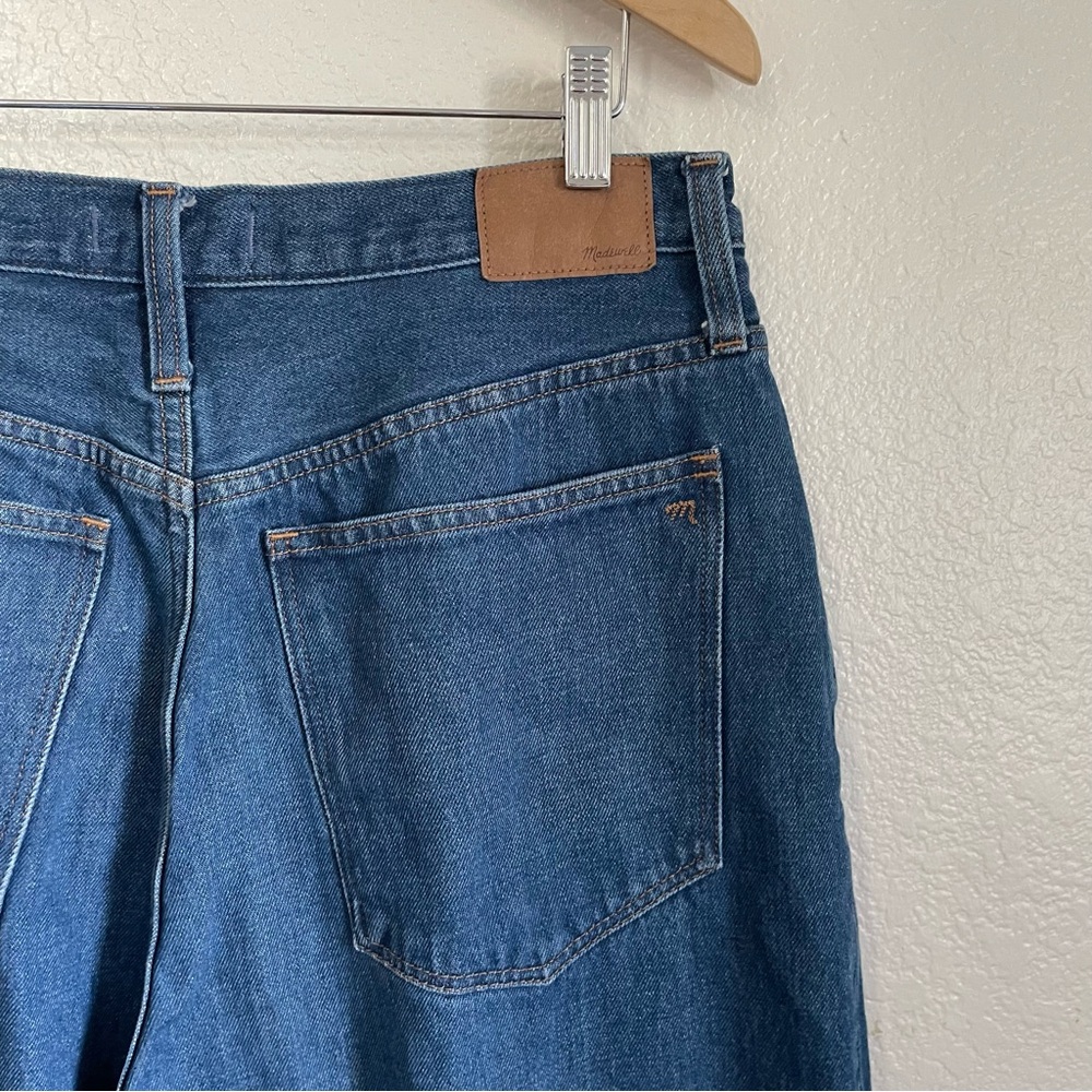 Madewell Baggy Straight Jeans Indigo Blue Size 31 Wide Leg High Waisted NH643 - Picture 7 of 9